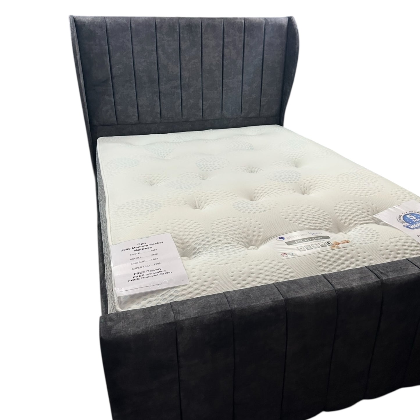 Elizabeth Panel wing Back Premium Bed Frame